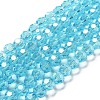 Electroplate Transparent Glass Beads Strands LS-EGLA-A035-T8mm-A08-1