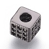 Brass Micro Pave Cubic Zirconia Beads ZIRC-F088-026B-2