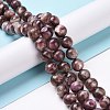 Natural Lepidolite/Purple Mica Stone Beads Strands G-G925-02A-2
