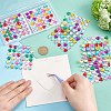 AHADERMAKER 10 Cards Faceted Heart Acrylic Rhinestone Stickers STIC-GA0001-01-3