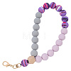 1Pc Silicone & Wood Pendant Decorations HJEW-BM0001-61C-7