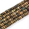 Natural Verdite Stone Beads Strands G-T140-72B-4