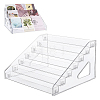 7-layer Rectangle Plastic Badge Organizer Display Risers ODIS-WH0079-097-1