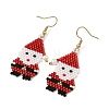 Christmas Glass Dangle Earrings EJEW-MZ00804-4