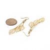 Iron Hollow Leaf Dangle Earrings EJEW-JE05176-3