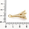 Brass Micro Pave Cubic Zirconia Pendants KK-N268-04G-2