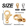 Yilisi 100Pcs 2 Colors 304 Stainless Steel Lobster Claw Clasps Sets STAS-YS0001-26B-12