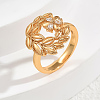 Brass Pave Cubic Zirconia Finger Rings for Women SB6672-2-1