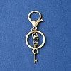 304 Stainless Steel Initial Letter Key Charm Keychains KEYC-YW00004-03-2