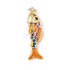 Brass Enamel Pendants KK-L255-03G-A02-1