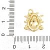 Brass Micro Pave Clear Cubic Zirconia Pendants KK-F938-22A-G03-3