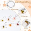 Olycraft 6Pcs 6 Style Imitation Food PVC Pendant Keychains KEYC-OC0001-17-4