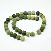 Round Frosted Natural TaiWan Jade Bead Strands LS-G-M248-4mm-02-3