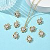 SHEGRACE Valentine's Day Brass Clear Cubic Zirconia Charms XGRQ4G360-688G-4