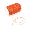 1 Roll Gradient Color Segment Dyed Round Waxed Polyester Cord YC-TADJ0001-03B-3