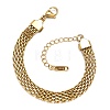 Ion Plating(IP) 304 Stainless Steel Mesh Chain Bracelet X-BJEW-G669-14G-4