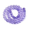 Crackle Transparent Glass Beads Strands GLAA-Q108-02A-06-2
