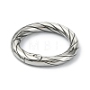 Tibetan Style 316 Surgical Stainless Steel Spring Gate Rings STAS-E191-03AS-01-2