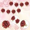 12Pcs Valentine's Day Rose Flower Alloy Links Connectors FIND-FS0004-87-3