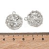 Alloy Rhinestone Pendants Round Charms RB-CBA7D90-04P-A-3