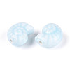 Glazed Porcelain Beads PORC-I028-02G-01-2