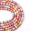 Handmade Polymer Clay Beads Strands CLAY-R089-8mm-T022-5