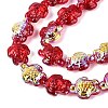 Electroplate Transparent Glass Beads Strands EGLA-N055-04A-04-3