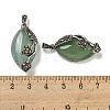 Natural Green Aventurine Horse Eye Pendants G-F766-01AS-01-3