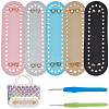 5Pcs 5 Colors PU Imitation Leather Bag Bottoms FIND-CL0001-87B-1