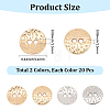 40Pcs 2 Colors Alloy Buttons DIY-CY0004-02-2