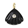 Natural Obsidian Carved Pendants G-G330-02G-05-1