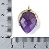 Natural Amethyst Pendants G-U019-01G-06-3