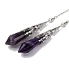 Natural Amethyst Pointed Dowsing Pendulum Big Pendants G-H285-06P-A04-2