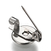 Tarnish Resistant 304 Stainless Steel Brooch Base Settings STAS-F191-04P-8mm-2