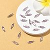 SHEGRACE Brass Pave Cubic Zirconia Trapezoid Connector Charms XGRQ2O907-444B-P-4