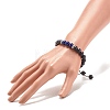 Natural Lava Rock & Lapis Lazuli Braided Bead Bracelet BJEW-TA00115-01-5
