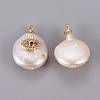 Natural Cultured Freshwater Pearl Pendants PEAR-F008-33G-2