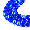 1 Strand Electroplate Transparent Glass Beads Strands EGLA-TADJ0001-15B-3