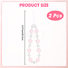 Plastic Beaded Mobile Phone Lanyard Wrist Strap AJEW-WH20010-63A-2