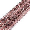 Crackle Transparent Glass Beads Strands GLAA-N068-03A-07-1