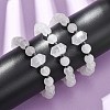 Natural Quartz Crystal Beaded Stretch Bracelet for Women BJEW-A145-01H-1