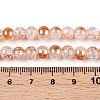 Electroplated Crackle Glass Beads Strands X-EGLA-N014-6mm-01-4