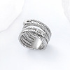 304 Stainless Steel Twisted Wire Design Finger Rings LS-DM2174-3-1