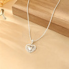 Brass Micro Pave Clear Cubic Zirconia Pendant Necklaces WG1A7A7-01-1