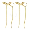 Brass Stud Earrings EJEW-B040-03B-G-1