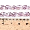Transparent Electroplate Glass Beads Strands EGLA-N013-T6mm-B02-4