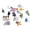 Craftdady 15Pcs 15 Style Gesture with Words Enamel Pins JEWB-CD0001-04-12