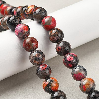 Natural Multi-Color Agate Beads Strands G-A261-B06-14mm-1