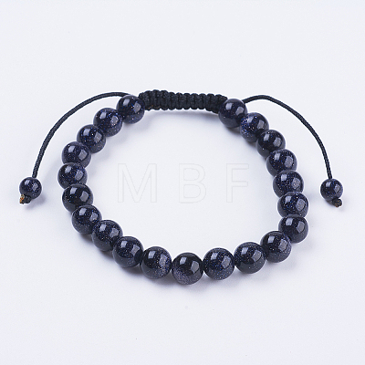 Adjustable Nylon Cord Braided Bead Bracelets BJEW-F308-55F-1