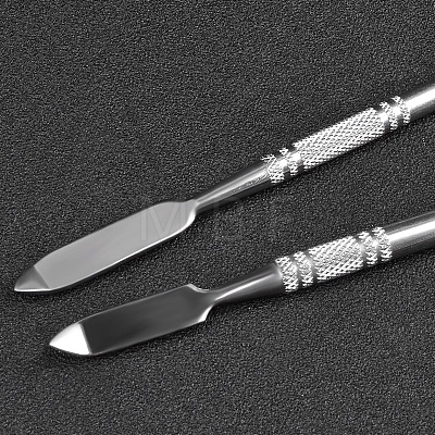 Stainless Steel Spoon Palette Spatulas Stick Rod MRMJ-G001-24B-1